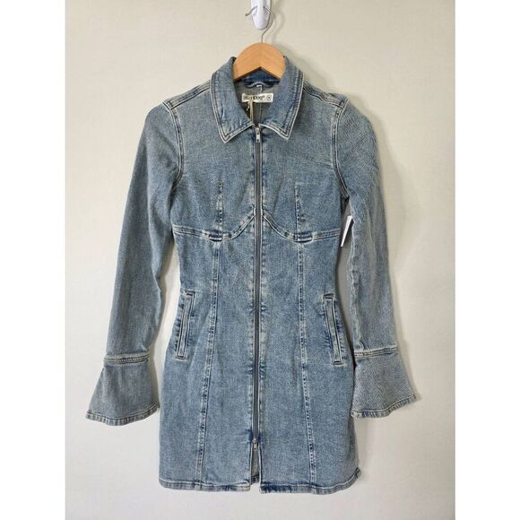 BLANKNYC The Smooth‎ Talker Dress Size XS Denim Bonded Dress NWT - Picture 4 of 11